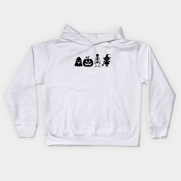 Spooky Halloween Time Kids Hoodie by Turtle Trends Inc